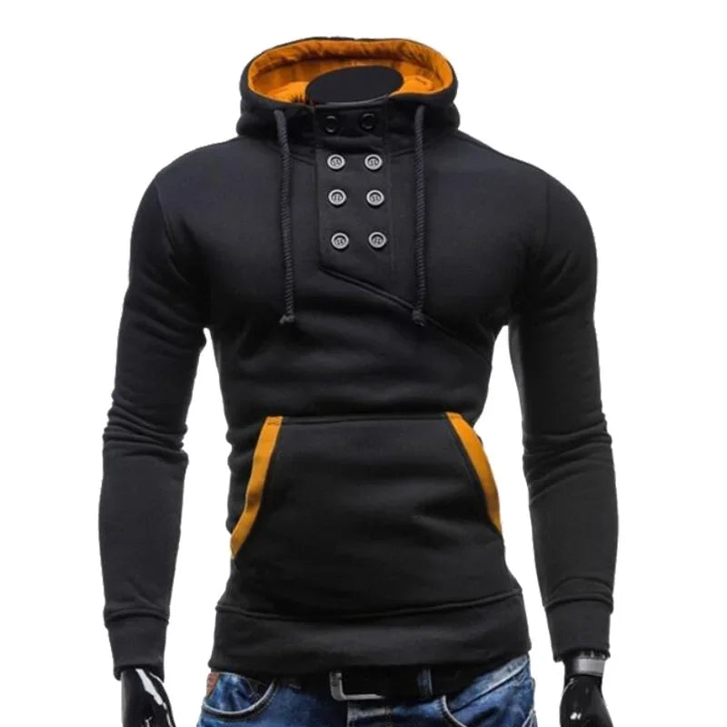Men’s Slim Fit Hoodie – Fleece Pullover Sweatshirt for Spring and Autumn Casual Wear