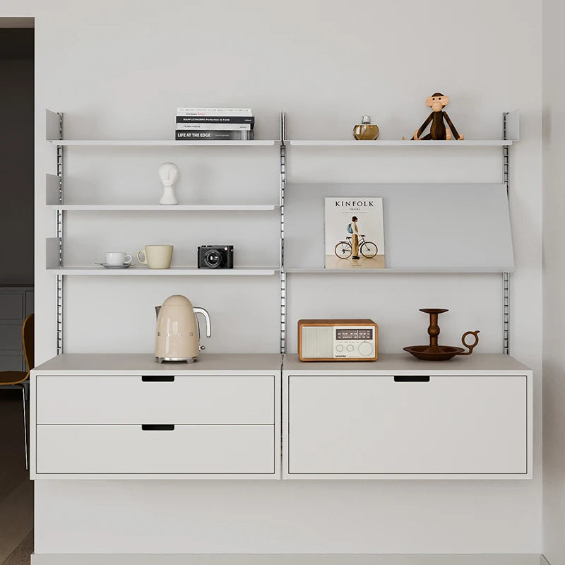 Floating Wall Shelf Metal Rack Organizers Storage Shelves on Wall Living Room Cabinets Plate Rack Storage Holders Home Supplies