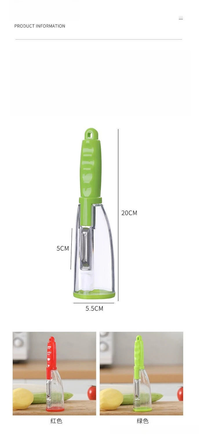 Fruit Peeler with Storage Box for Household Peeling Storage Kitchen Special Anti-splash Fruit and Vegetable Peeler