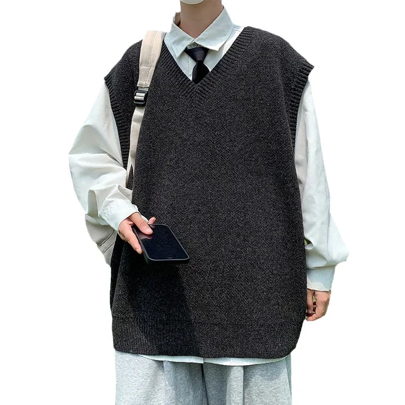 Tatiana Haven Men’s Casual Sweater Vest – Warm Knitted Pullover for Autumn & Winter Comfor