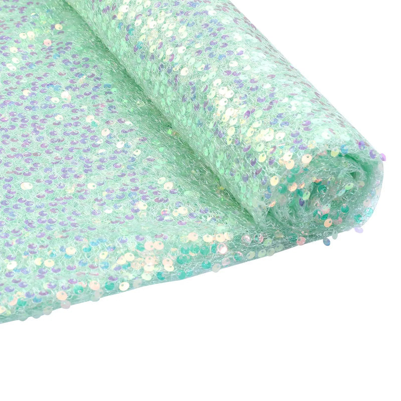 Sequin Fabric Iridescent Mermaid Glitter Fabric Pink Sparkly Fabric for Wedding Costumes Sewing Dress Tablecloth DIY Crafts Gift
