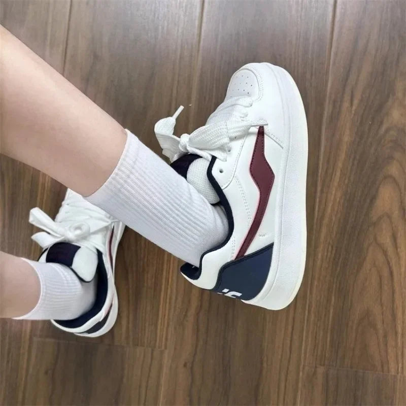 2024 Chunky LADIES Sneakers Thick Bottom Increased Ultra-Light Non-Slip Wear-Resistant Bread Casual Sneakers Vulcanized Shoes