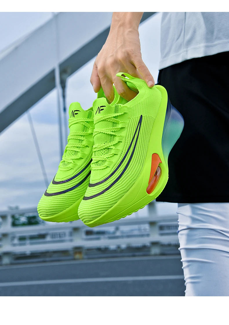 Casual Sneakers Air Cushion Running Shoes Jogging Marathon Men Sports Breathable Lightweight Comfortable Nonskid Leisure Sneaker