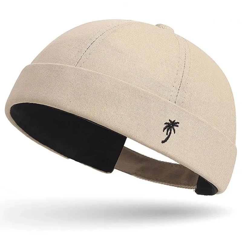 Beanie Hats Men Women Spring Autumn Landlord Hat Streetwear Hip Hop Brimless Hat Embroidered Coconut Tree Docker Cap Wholesale