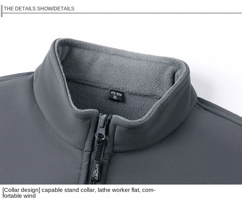 Tatiana Haven Men’s Fleece Winter Vest – Warm Casual Sleeveless Jacket with Zipper and Pockets