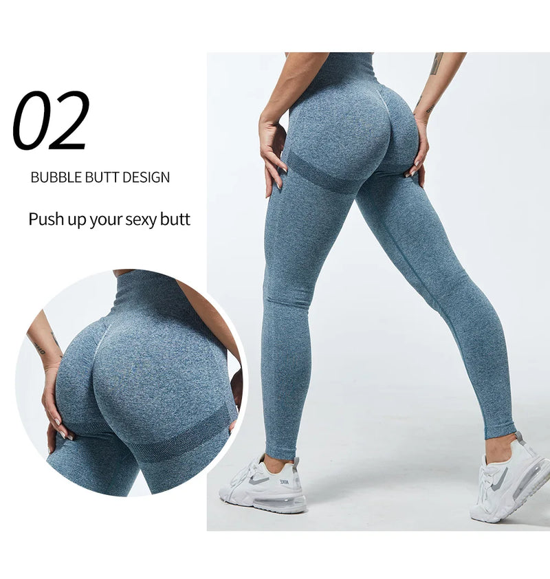 Women High Waist Leggings For Fitness Ladies Sexy Bubble Butt Gym Sports Workout Leggings Push Up Fitness Female Leggins