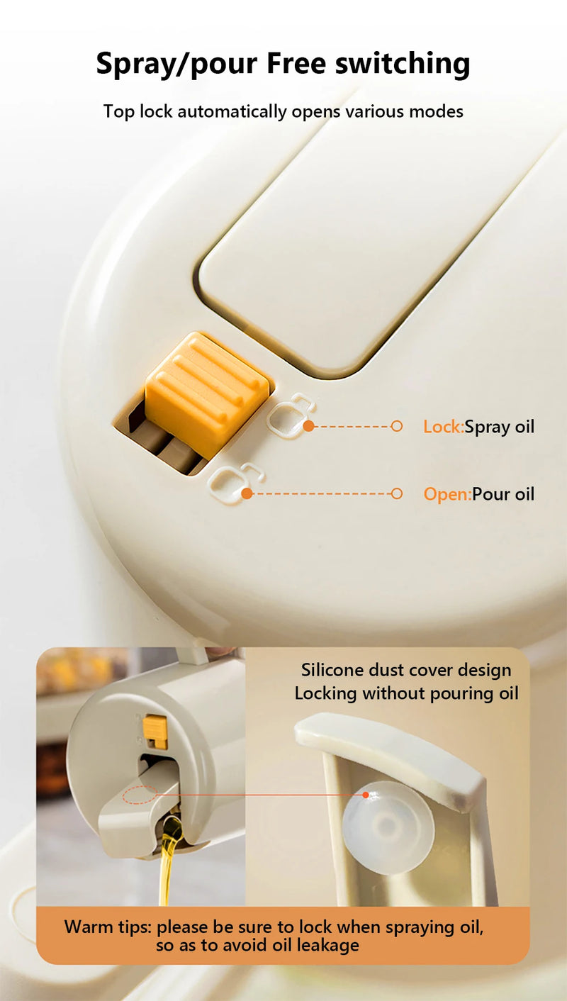 550ML Oil Sprayer Bottle BBQ Cooking 2 in 1 Oil Dispenser Olive Oil Pourers Sprayer Kitchen Baking Oil Mister Vinegar Bottle