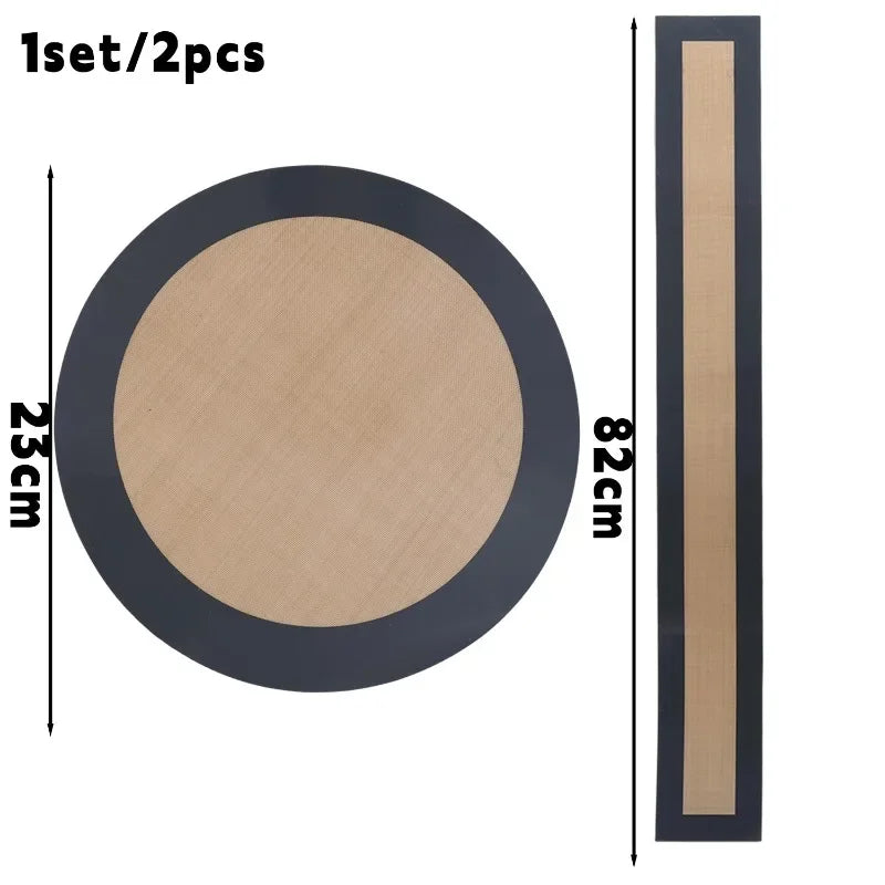 9Inch Silicone Baking Mat Set Easy Clean NonStick Multifunction Baking Cake Mat Reusable Bake Dish for Cake Pizza Pastry Cookie