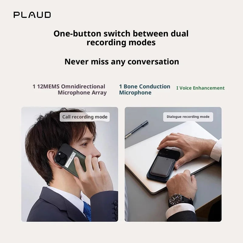 Plaud Note AI Minutes Device AI-Powered Meeting Summary from Voice Recorder Transcription  Dual Recording Mode lightweight 64GB