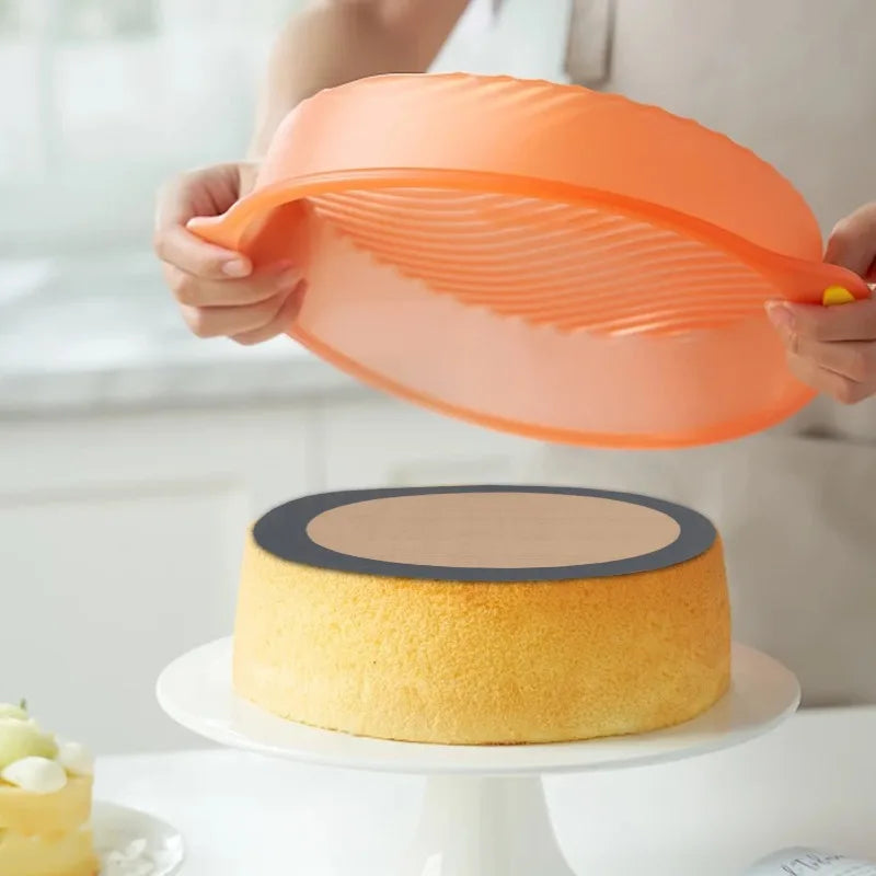 Silicone Round Baking Mat Air Fryer Oven Baking Sheets Non-Stick Baking Liners Reusable Bake Dish for Cake Pizza Pastry Cookie