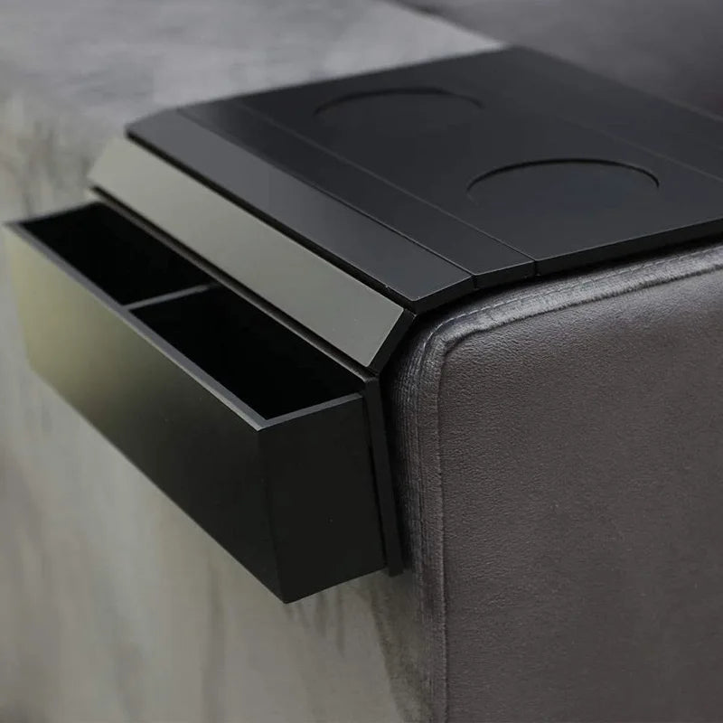 Bamboo Wood Sofa Armrest Tray Foldable Space Saving Furniture Storage Tray Wall Table Sofa Armrest Support Tray Home Decoration