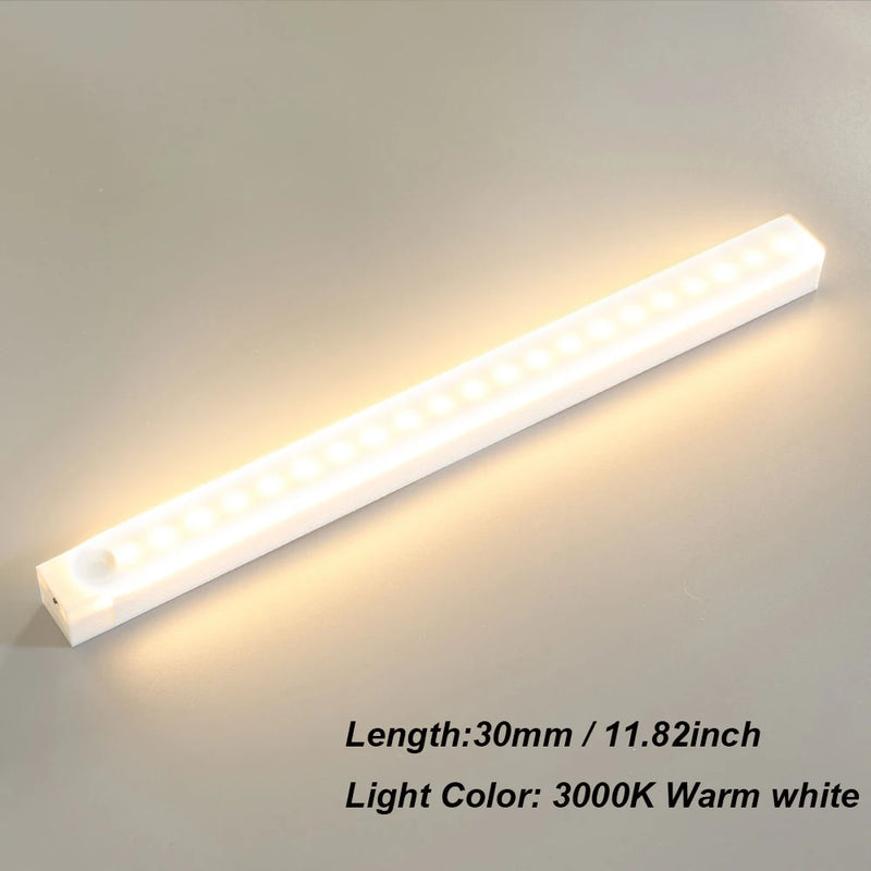 LED Motion Sensor Light Under Cabinet Night light Indoor Rechargeable Closet Lights for Wardrobes Kitchen Bedroom Cupboard Stair