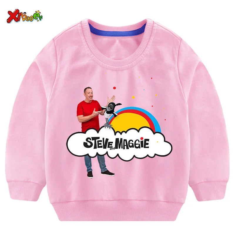Kids Sweatshirts Steve Maggie Ouctifs Boys Hoodies Sweatshirt Clothing Boy Girl Casual T Shirt Children Pullover Clothes Fashion