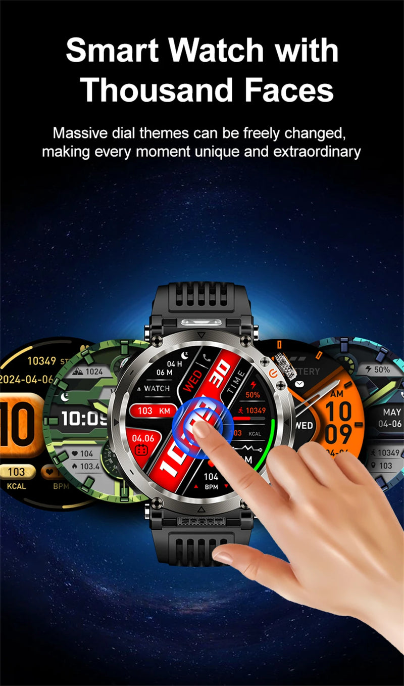 LIGE 600mAh Battery Smart Watch Men 1.7&