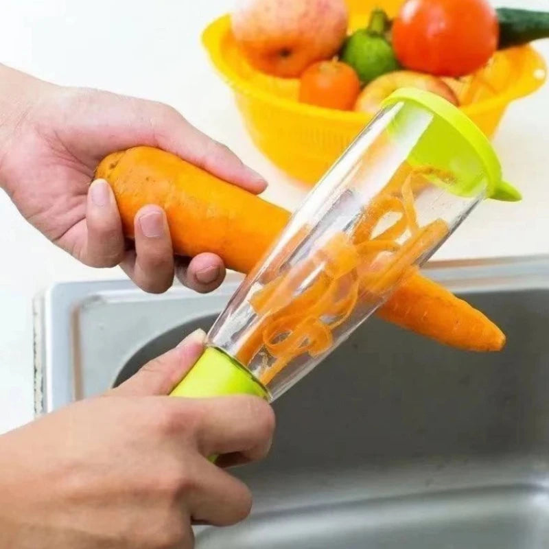 Fruit peeler with storage box for household peeling storage kitchen special anti-splash fruit and vegetable peeler