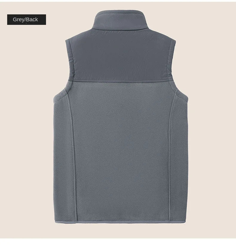 Tatiana Haven Men’s Fleece Winter Vest – Warm Casual Sleeveless Jacket with Zipper and Pockets