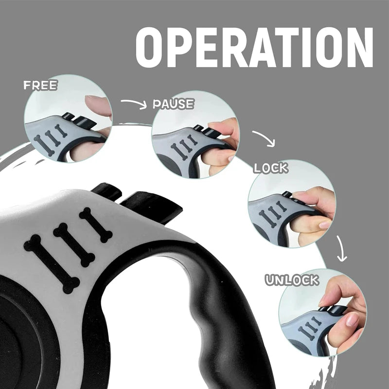 🐾 Retractable Dog Leash – 5m Automatic Nylon Lead for Small & Medium Dogs and Cats