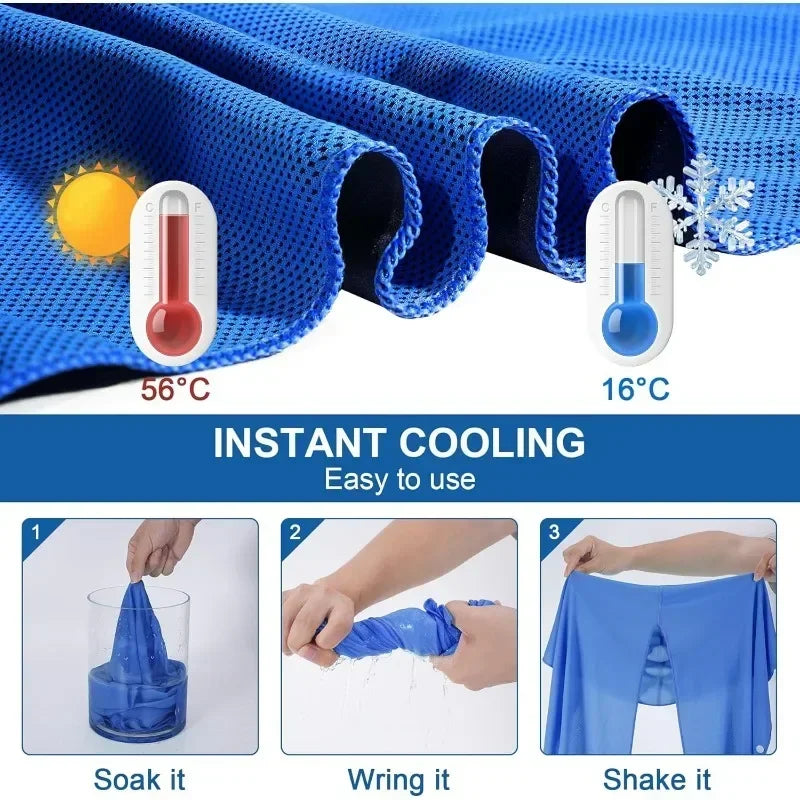 1PC Cooling Hoodie Towel Cooling Towel Quick Drying Absorbent Towels Sports Fitness Camping Cycling Suitable for Hot Weather