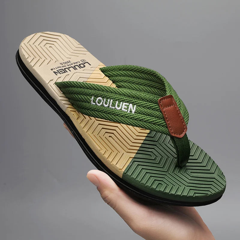 Fashion Men Light Flip Flops Slides Summer Anti-skid Man Slippers Outdoor Beach Male Sandals Household Slides for Men