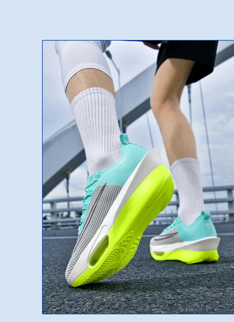 Casual Sneakers Air Cushion Running Shoes Jogging Marathon Men Sports Breathable Lightweight Comfortable Nonskid Leisure Sneaker