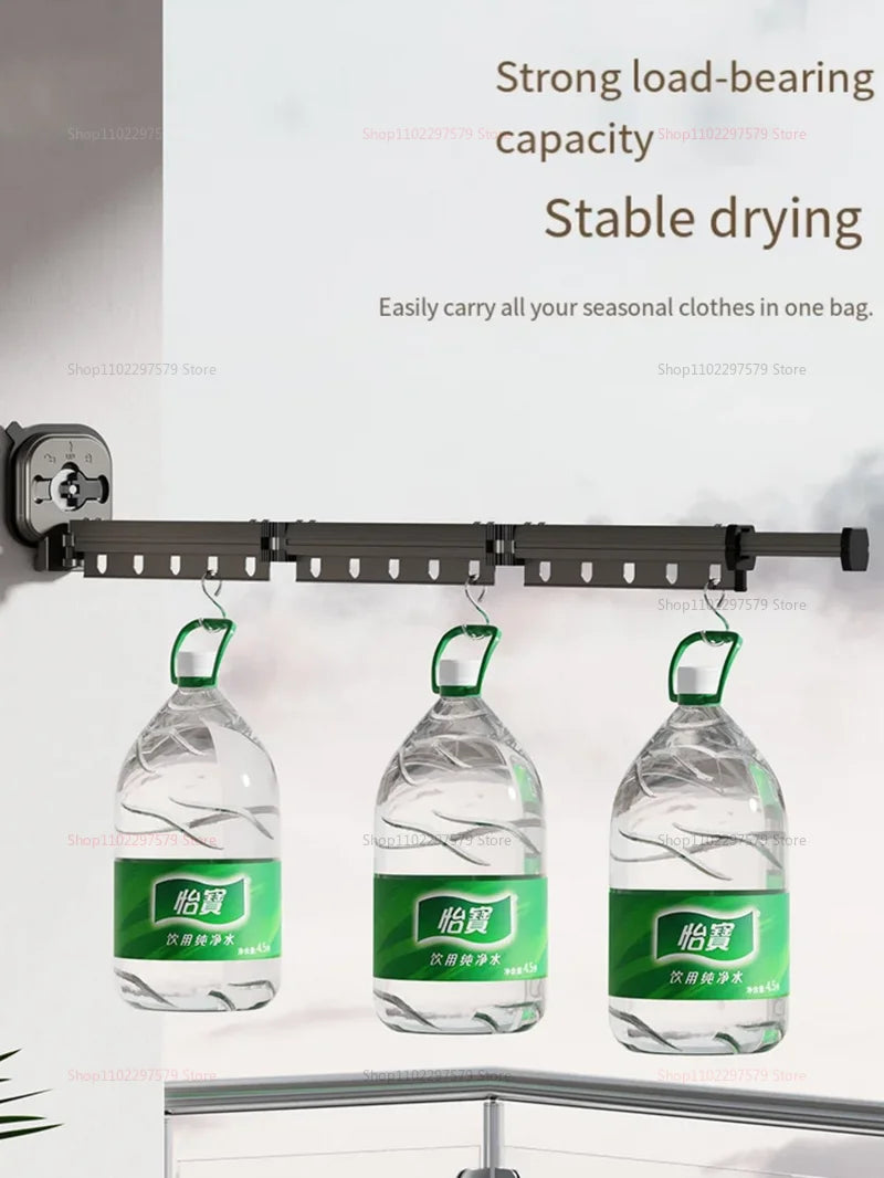 Retractable Clothes Drying Rack,Space-Saver,Collapsible Drying Racks for Laundry Room,Wall Mounted Clothes Hanger Rack