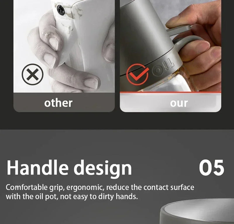 250ml Oil Spray Bottle High Borosilicate Glass Cooking Oil Dispensers Olive Oil Sprayer Mister for Air Fryer Salad Baking