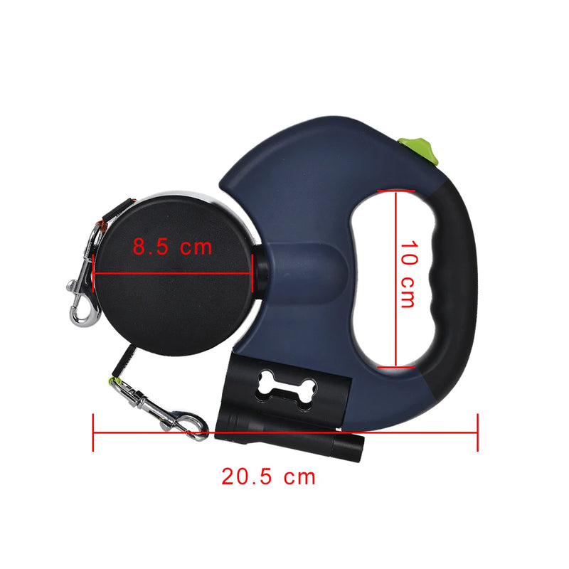Retractable Dog Leash with LED Light – 3m Automatic Nylon Traction Rope for Small Dogs & Cats