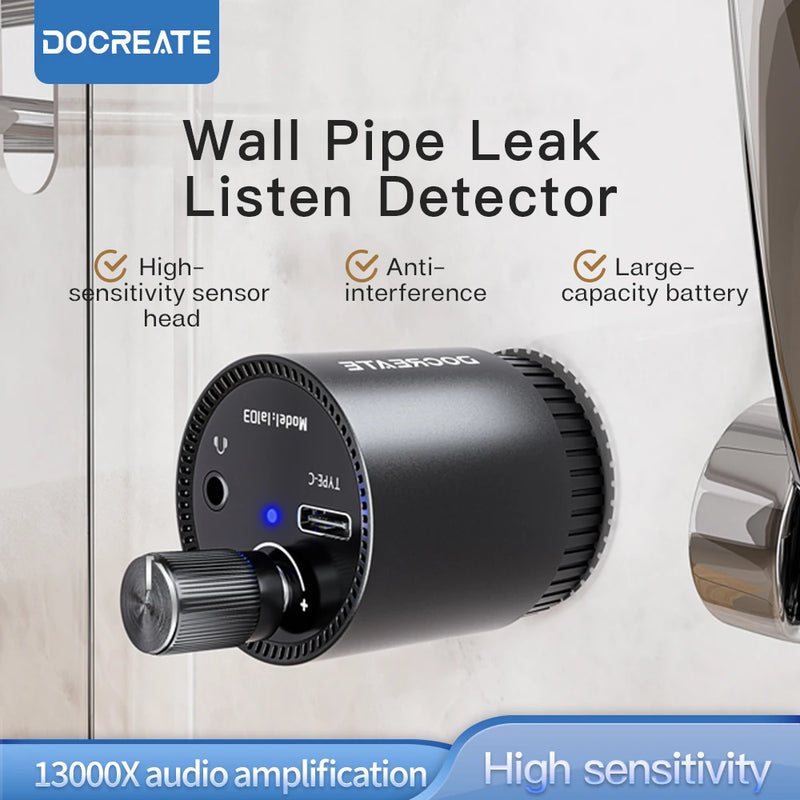 Water Leak Detector Multi-functional Sound Detector For Pipe Water Leak Suitable For Leak Detection Of Various Construction Pipe
