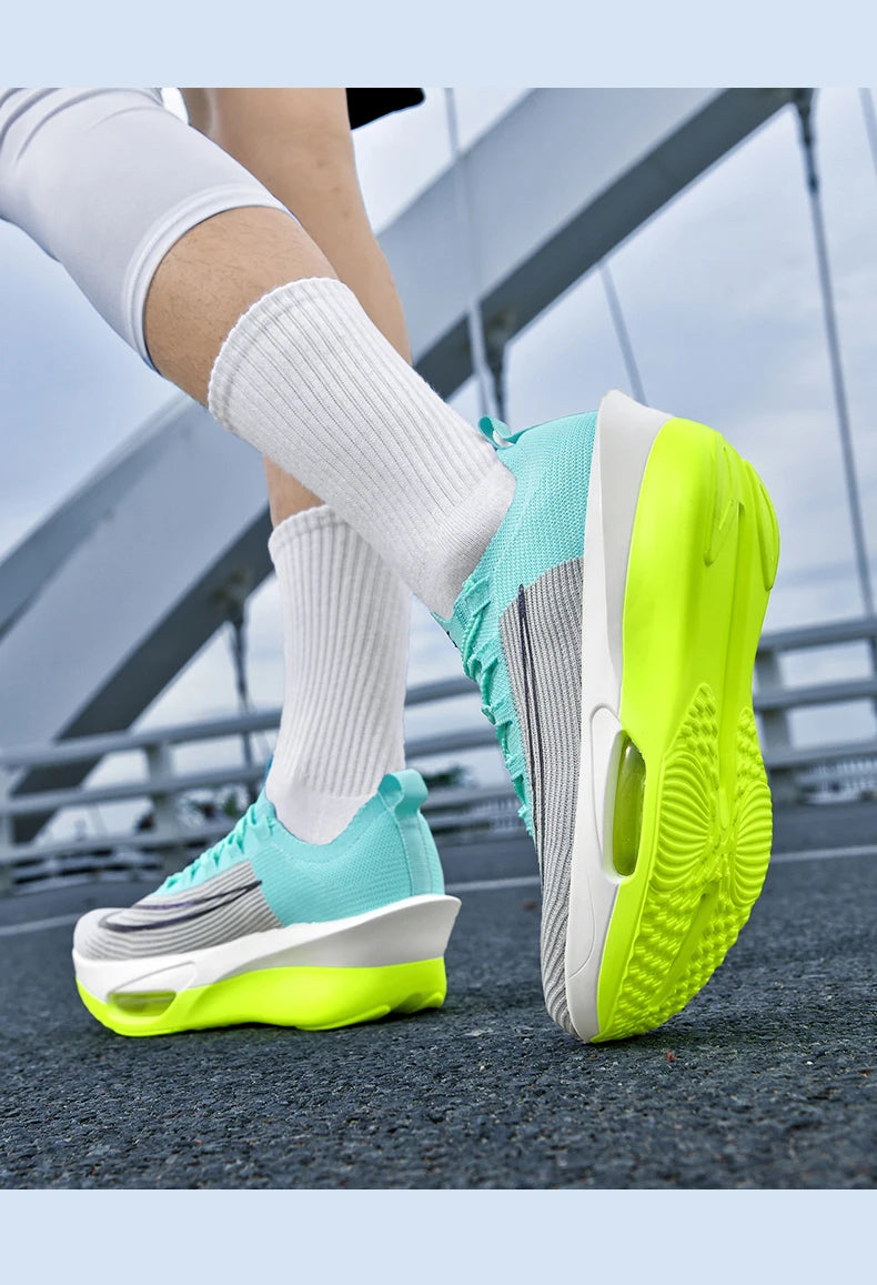 Casual Sneakers Air Cushion Running Shoes Jogging Marathon Men Sports Breathable Lightweight Comfortable Nonskid Leisure Sneaker