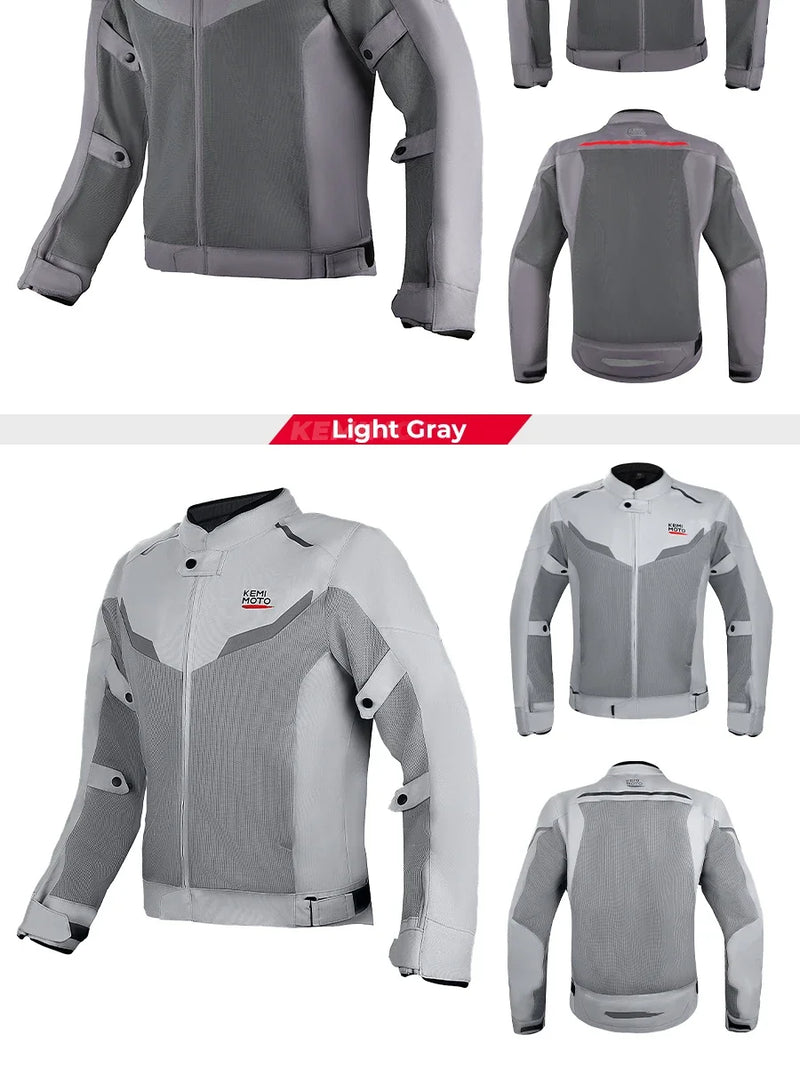 Motorcycle Riding Jacket Men Breathable Summer Clothing Built-in CE Protector Gear Soft Mesh Cycling Motocross Off-road Outfit