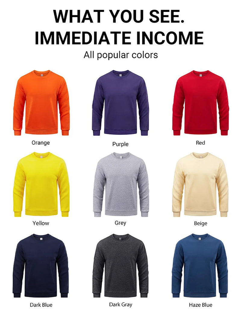 Woman Sweatshirt Casual Solid Color All-Match Clothing Loose Fashionable Pullovers Autumn Crewneck Warm  Female Hoodies