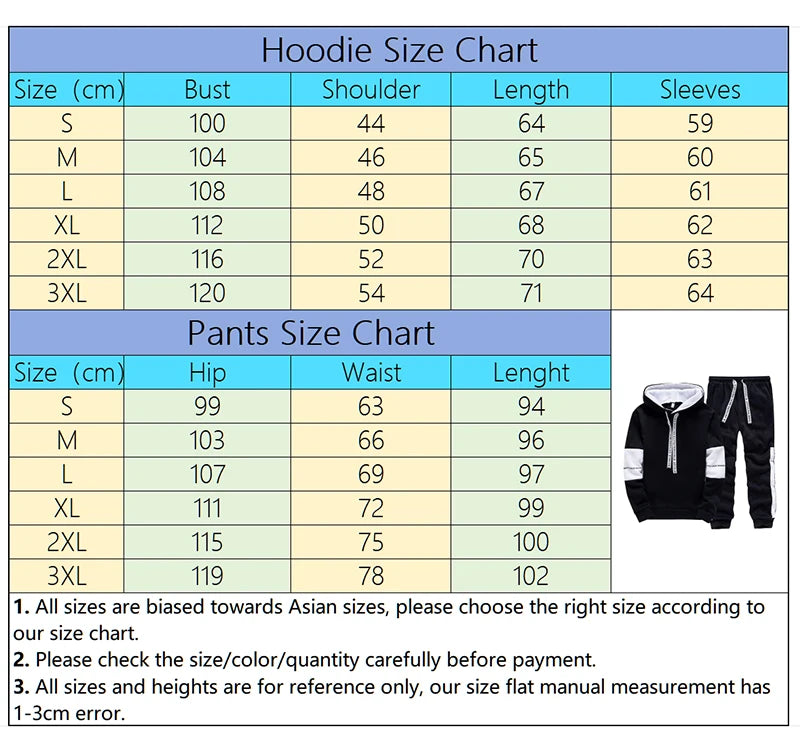 Men’s Hooded Sweatshirt and Sweatpants Set – Casual Sportswear for Autumn & Winter
