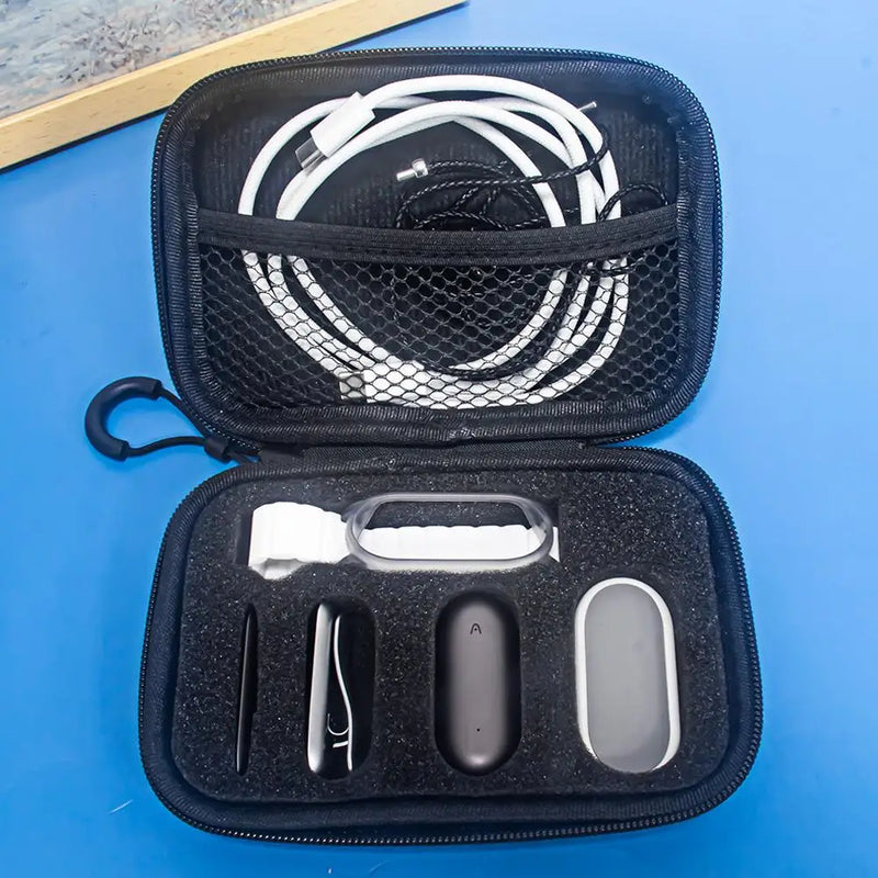 Carrying Case for PLAUD NotePin Voice Recorder Carrying Bag for PLAUD NotePin AI Voice Recorder Nylon Zipper Storage Bag Gray