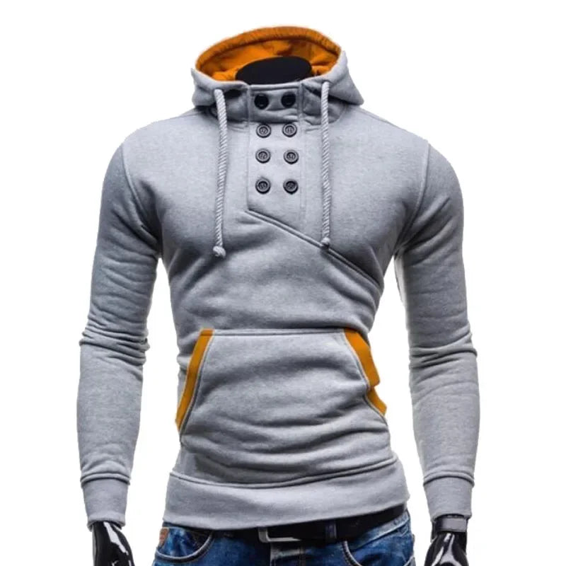 Men’s Slim Fit Hoodie – Fleece Pullover Sweatshirt for Spring and Autumn Casual Wear
