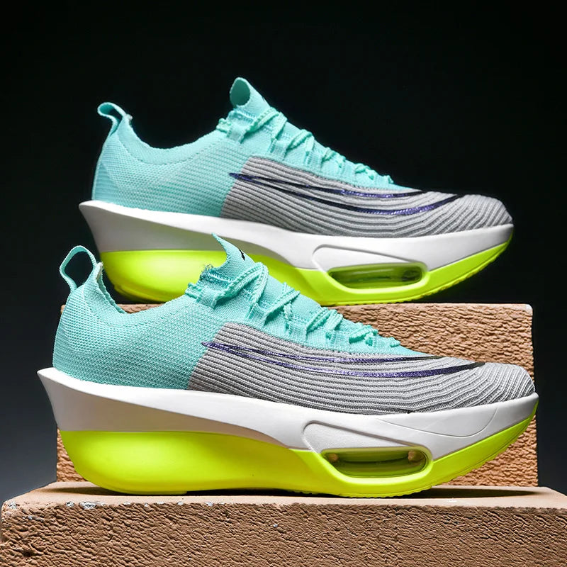 Casual Sneakers Air Cushion Running Shoes Jogging Marathon Men Sports Breathable Lightweight Comfortable Nonskid Leisure Sneaker