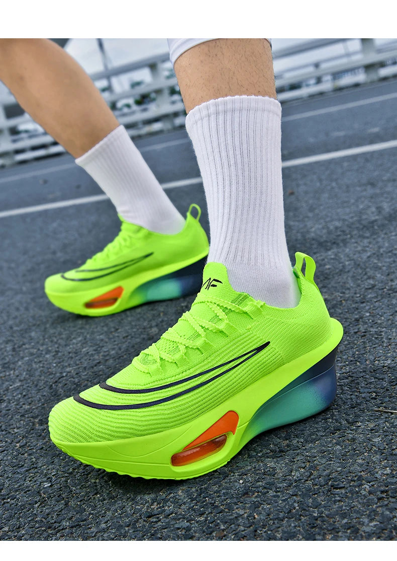 Casual Sneakers Air Cushion Running Shoes Jogging Marathon Men Sports Breathable Lightweight Comfortable Nonskid Leisure Sneaker