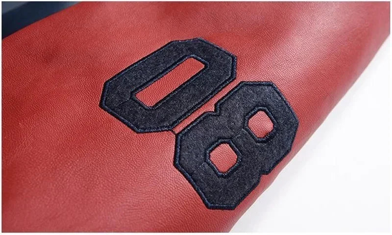 Bomber Jacket Men Baseball Motorcycle Embroidered Leather Pu Coats Slim Fit College Fleece Luxury Pilot Jackets Top Winter Coat