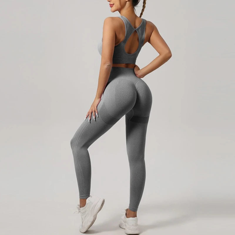 Yoga wear set, sports vest, underwear, high-waisted trousers, peachy buttocks, fitness