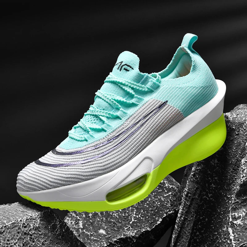 Casual Sneakers Air Cushion Running Shoes Jogging Marathon Men Sports Breathable Lightweight Comfortable Nonskid Leisure Sneaker