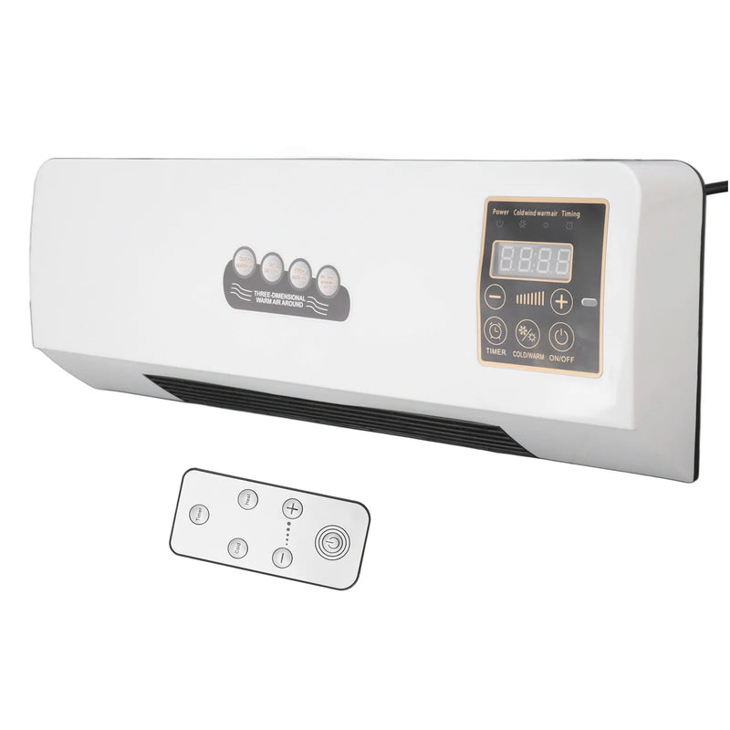 Electric Wall Heaterr Wall Mounted Hot Fan Small Heater Fan Portable Wall Mounted Electric Heater Hot Fan for Bathroom Bedroom