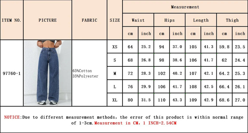 Retro Loose Wide Leg Jeans Fashion Women Solid Straight Wash High Elastic Waist Denim Pants Casual Streetwear Pocket Trousers
