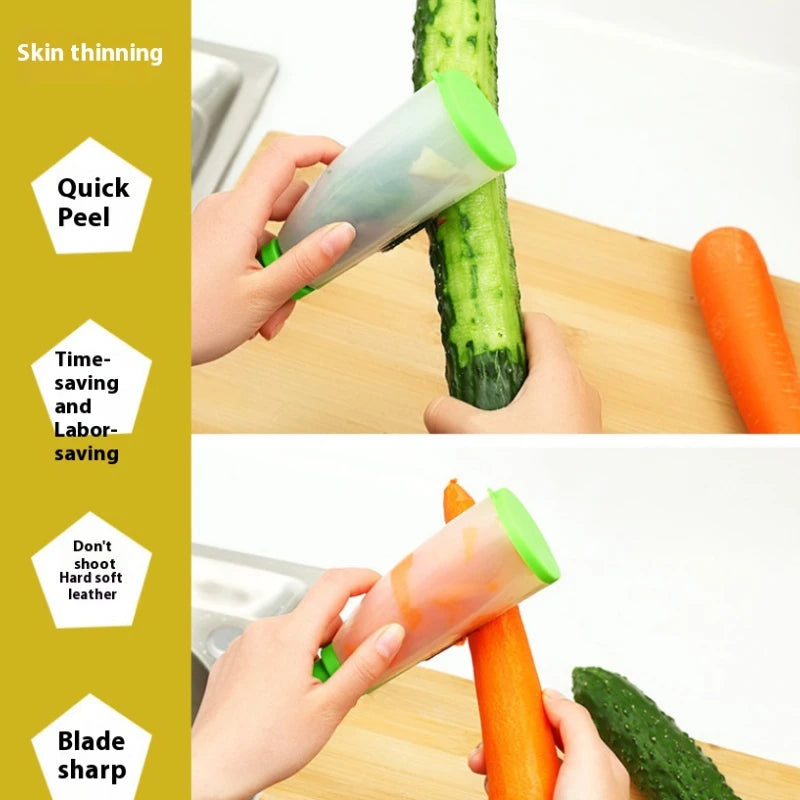 Fruit peeler with storage box for household peeling storage kitchen special anti-splash fruit and vegetable peeler