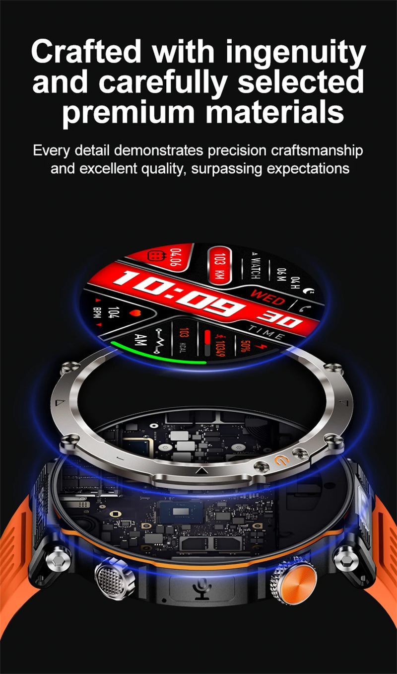 LIGE 600mAh Battery Smart Watch Men 1.7&