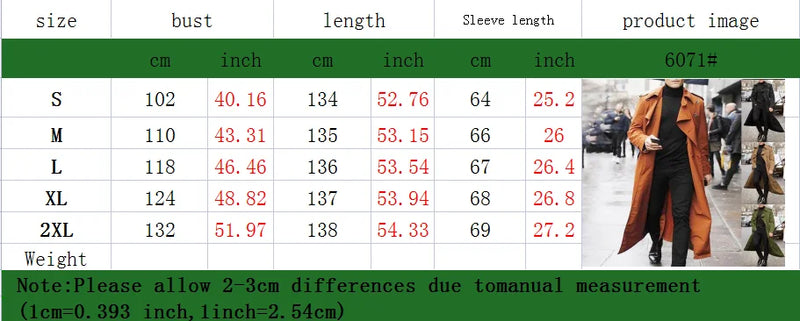 Streetwear Fashion Trench Men&