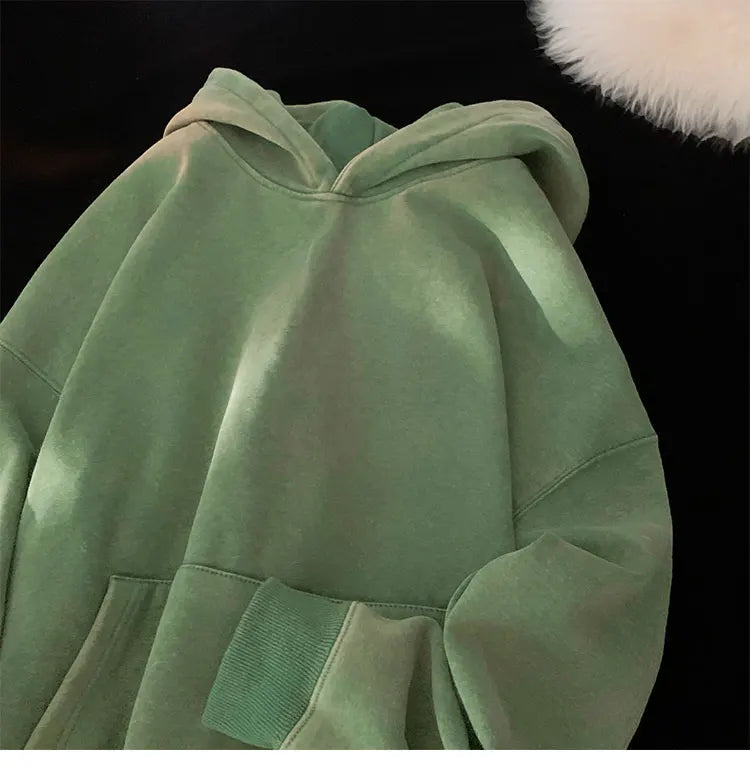 Men’s Vintage Washed Hoodie – Loose Fit Streetwear Pullover for Casual Harajuku Style