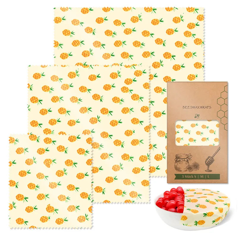 Reusable Beeswax Wrap Eco-Friendly Beeswax Food Wraps Zero Waste Bread Sandwich Food Wrap Organic Plastic-Free Food Storage
