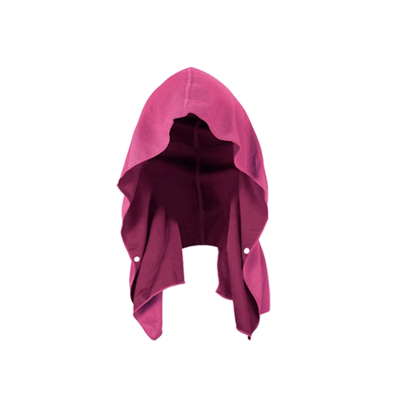 Cooling Hoodie Towel- Hood Towel, Evaporative Cool Technology, Cools Instantly When Wet, , Great for Sports, Fitness, Gym