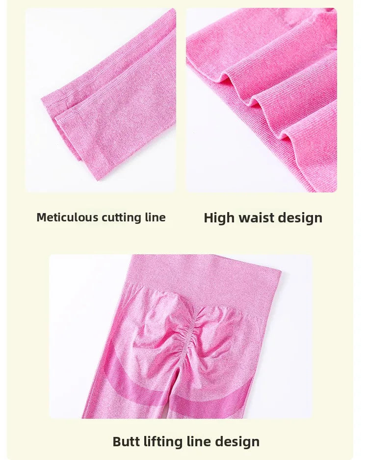 Yoga wear set, sports vest, underwear, high-waisted trousers, peachy buttocks, fitness