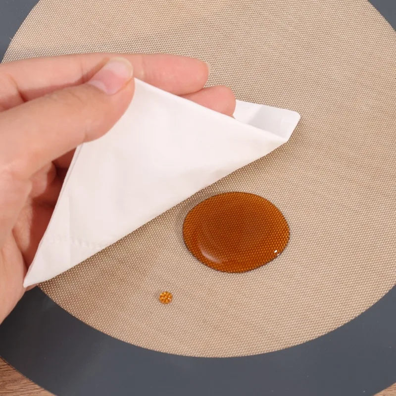 Silicone Round Baking Mat Air Fryer Oven Baking Sheets Non-Stick Baking Liners Reusable Bake Dish for Cake Pizza Pastry Cookie