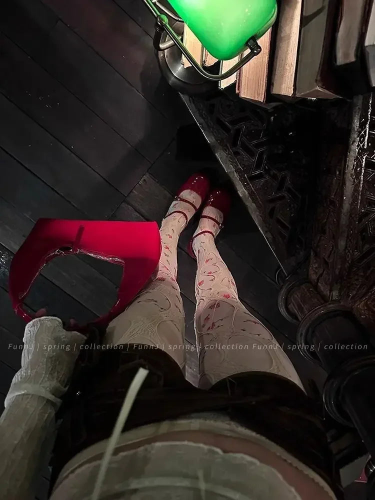 Coquette Aesthetic Mesh T Shirts Women Vintage V Neck Lace Bow Cropped Tops Y2k Sexy Slim Fit Long Sleeve Tee Shirts